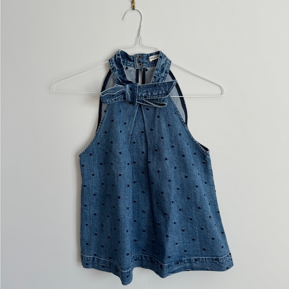 Ulla Johnson denim polka dot tank
